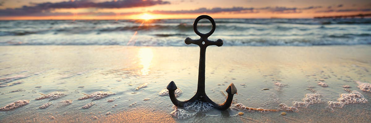 Anchor on the seashore