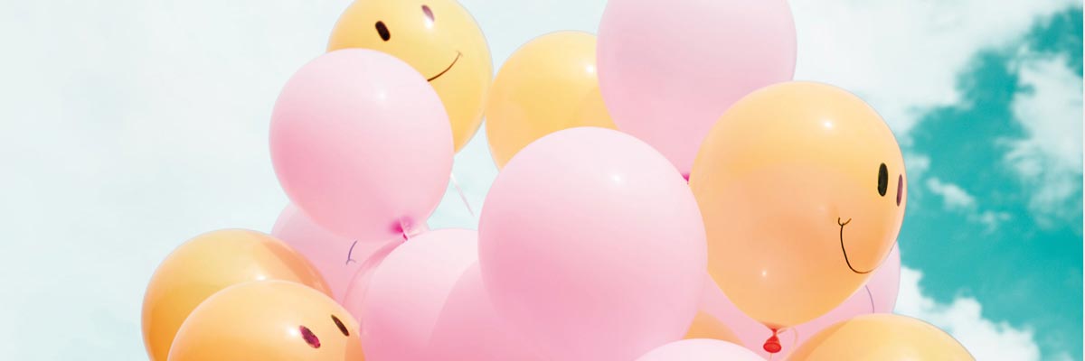 Balloons with smiley faces