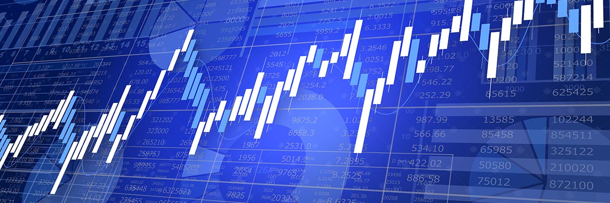 Share prices rising and falling