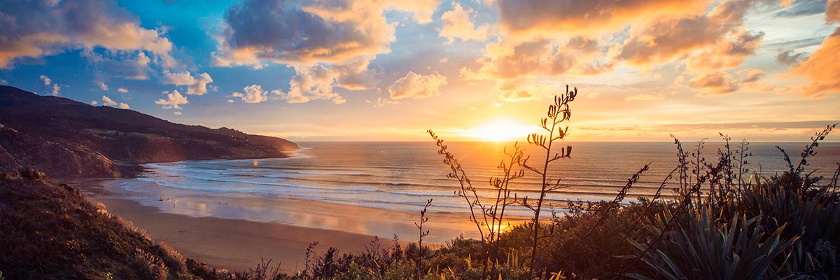 Sunset on a west coast beach