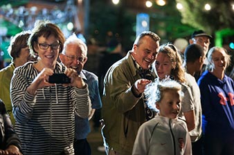 Audience members delighted by the Contact Festival Playground at the Aotearoa New Zealand Festival - photo by Matt Grace